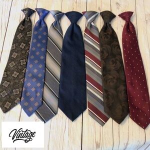 (7) Vintage Mens Par Excellence, Ketch, Towncraft, Snapper, Wembly Clip-on Ties